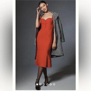 Anthropologie Cecily Fit & Flare Sweetheart Dress Red Women's Sz XS  NWT B11